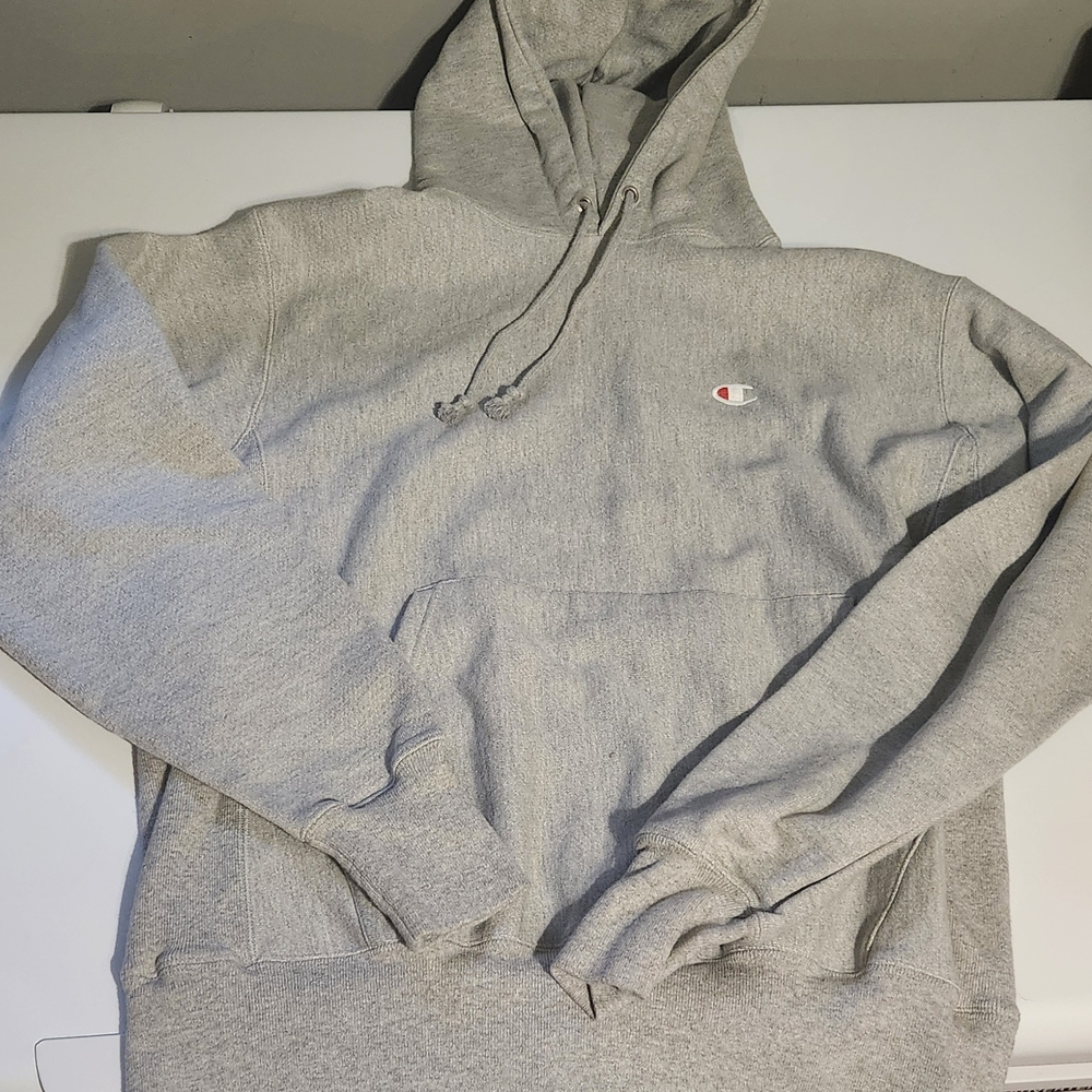 Champion Gray Pullover Hoodie Sweatshirt